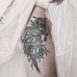 tetovani_draka_s_kvety